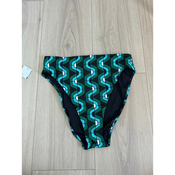 Sanctuary Geo Wave High Leg High Rise Bikini Bottom - Small - Picture 2 of 6